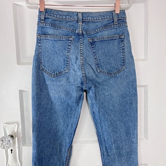 Reformation Jeans Women 26 Blue Serena High Skinny Maya Medium Wash Stretch Crop - Picture 5 of 13